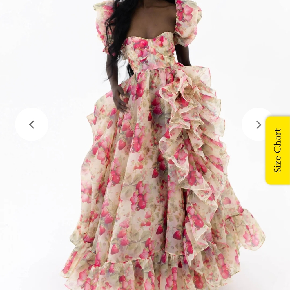 Selkie Strawberries Cream In Bloom Gown